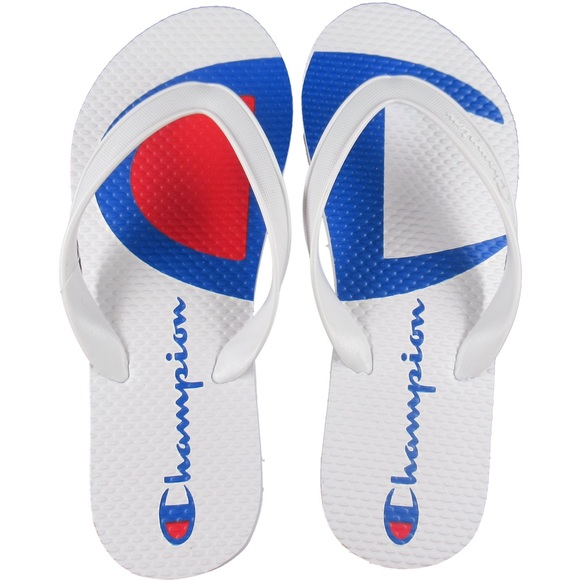 champion flip flops blue